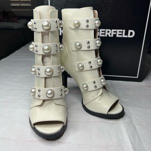 Karl Legerfeld Paris Heel booties sz 6